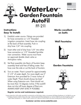 Sunnydaze float unit with a black stainless steel base demonstrates reliable fountain automation