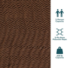 Sunnydaze Decor mocha hammock for two offers room to unwind together.