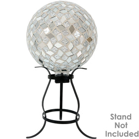 Sunnydaze diamond mosaic sphere offers versatile décor for lawns and beds