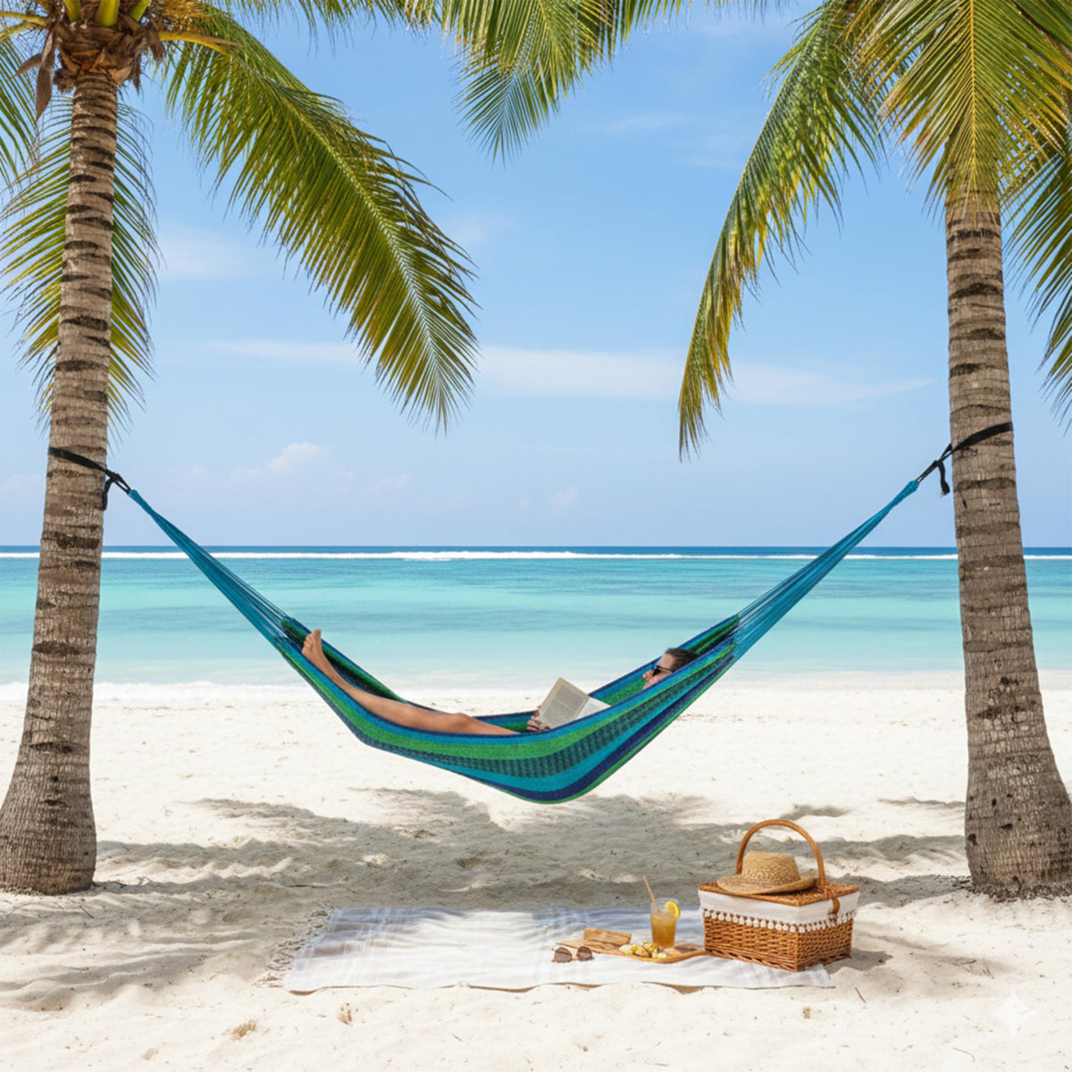 Sunnydaze family-friendly hammock ideal for gatherings and relaxed weekends outdoors.