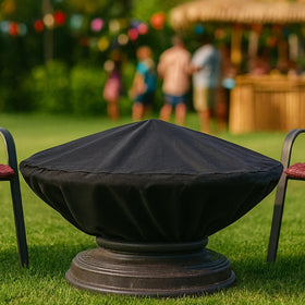 Sunnydaze outdoor cover guards against debris, keeping pits ready to use.