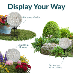 Sunnydaze garden globe adds modern shimmer to flower beds and borders