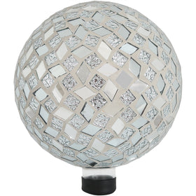 Sunnydaze gazing ball mosaic glass, 10in, shines in sunlight for a stunning garden display