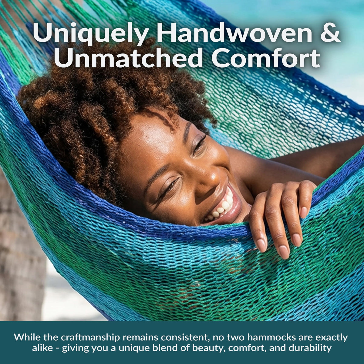 Sunnydaze hammock bed supports up to 625 pounds for family lounging outdoors.