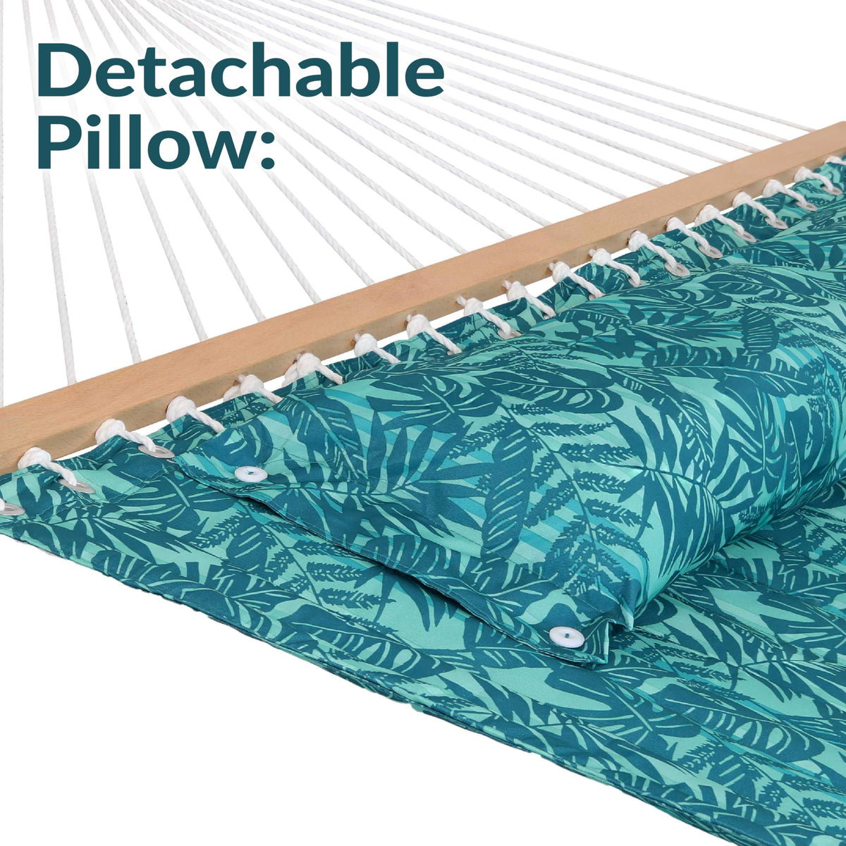 Sunnydaze hammock fits most 12- to 13-foot stands for versatile placement.
