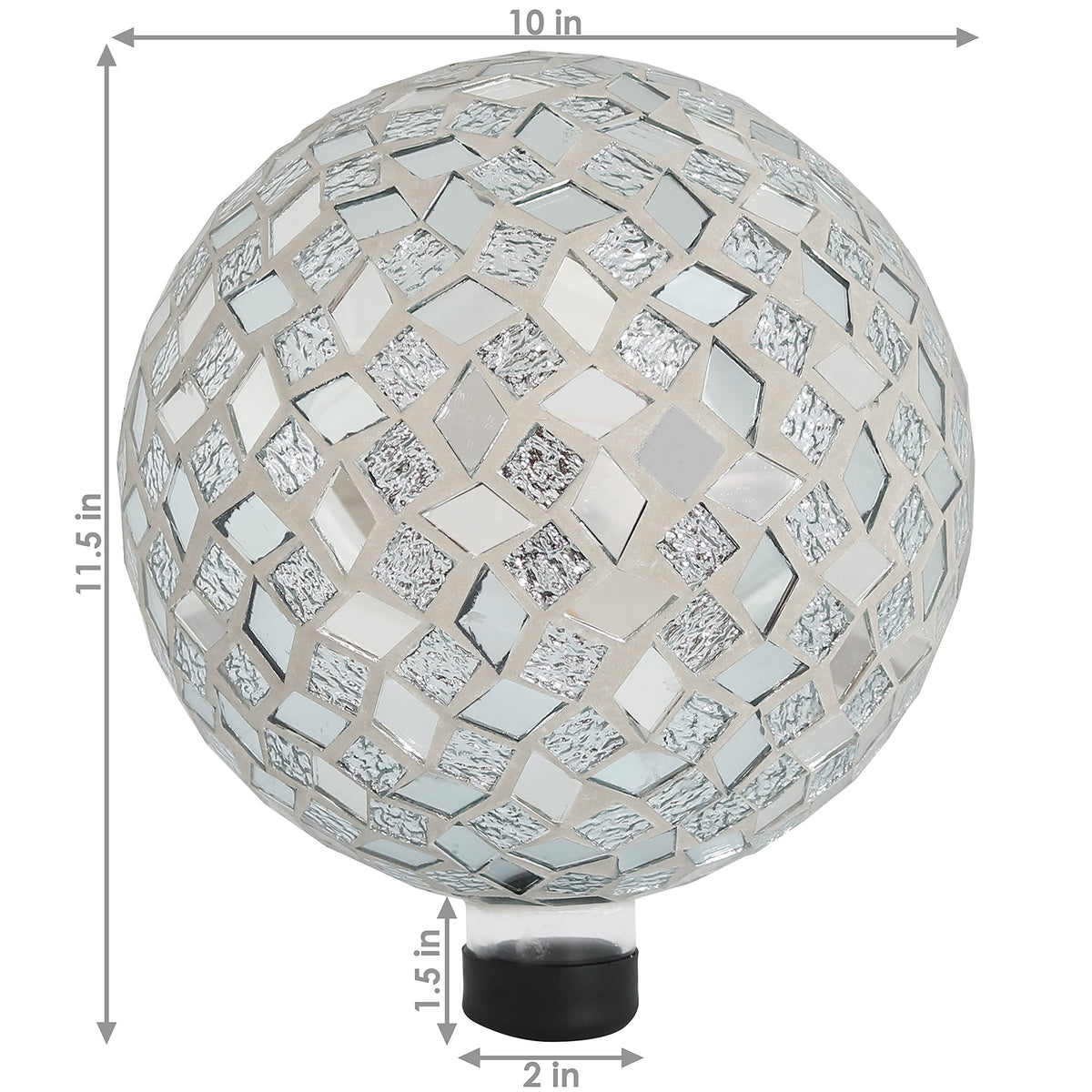 Sunnydaze mosaic glass ball brings color and light to landscapes