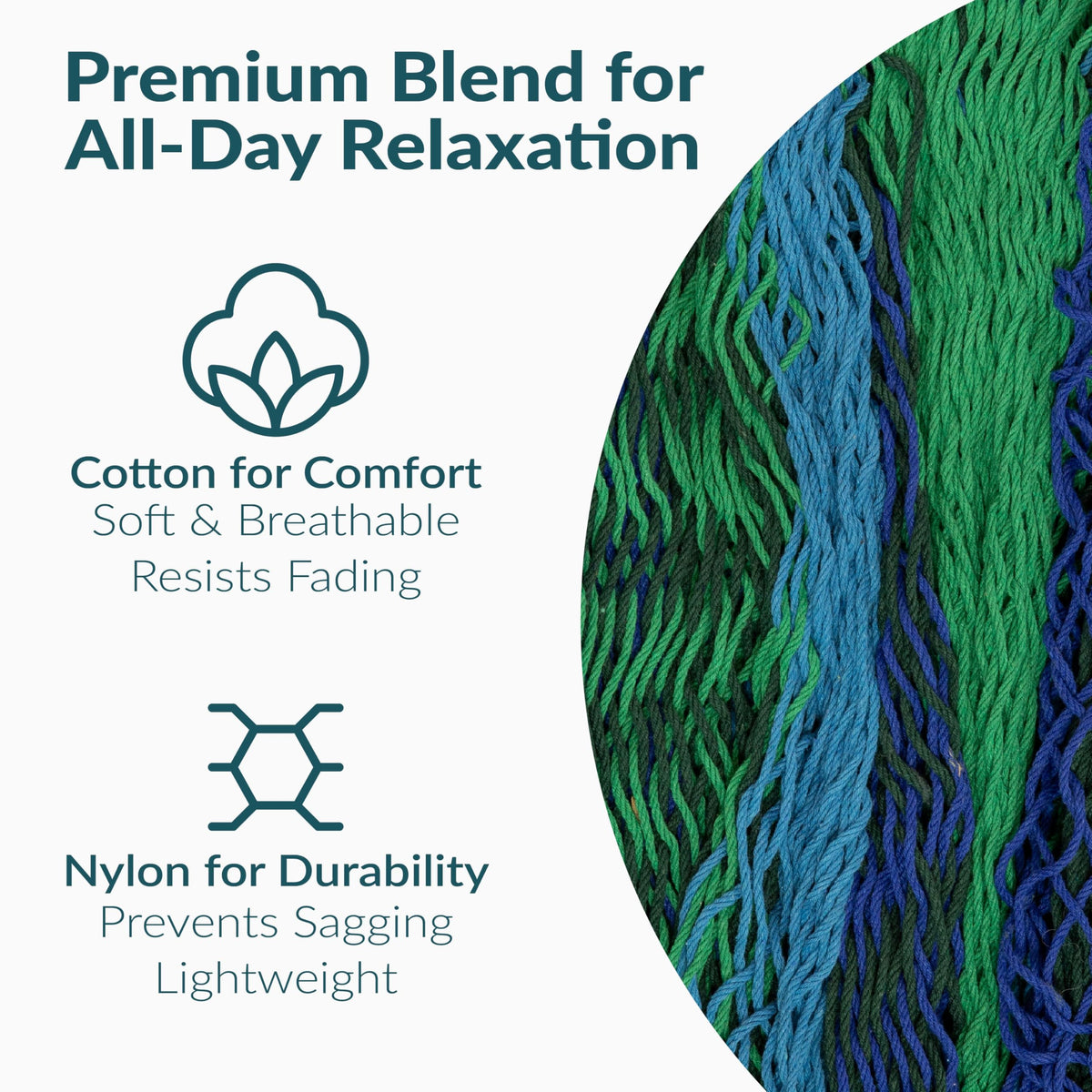 Sunnydaze thick cotton cord hammock is soft yet strong for daily use.