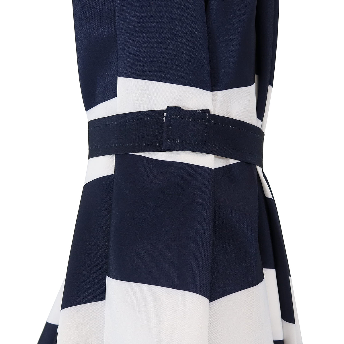 Sunnydaze 9ft navy stripe umbrella shielding outdoor dining