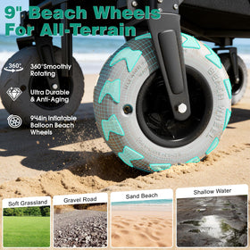 SunnyFeel heavy-duty wagon supports up to 550 lbs of gear.
