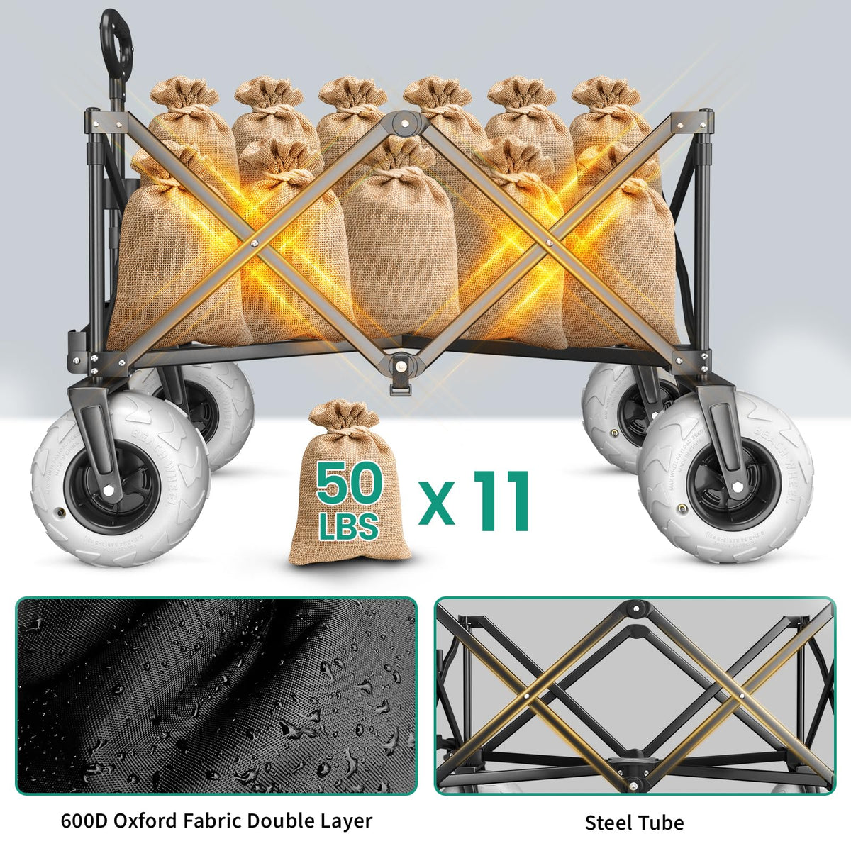 SunnyFeel collapsible design folds compactly for easy storage.