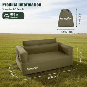 SUNNYFEEL built in electric pump inflates quickly for on the go use