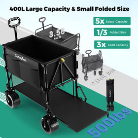 SUNNYFEEL Wagon lower deck holds bulky gear for easy transport
