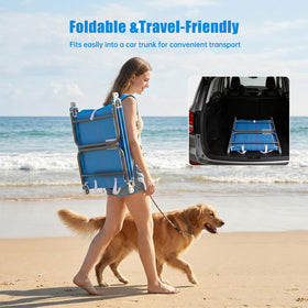 SUNNYFEEL Chair folds compactly for easy trunk storage.