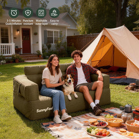 SUNNYFEEL two person outdoor sofa ready for camping and backyard use