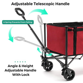SUNNYFEEL 360deg-swivel wheels enable smooth movement on grass.