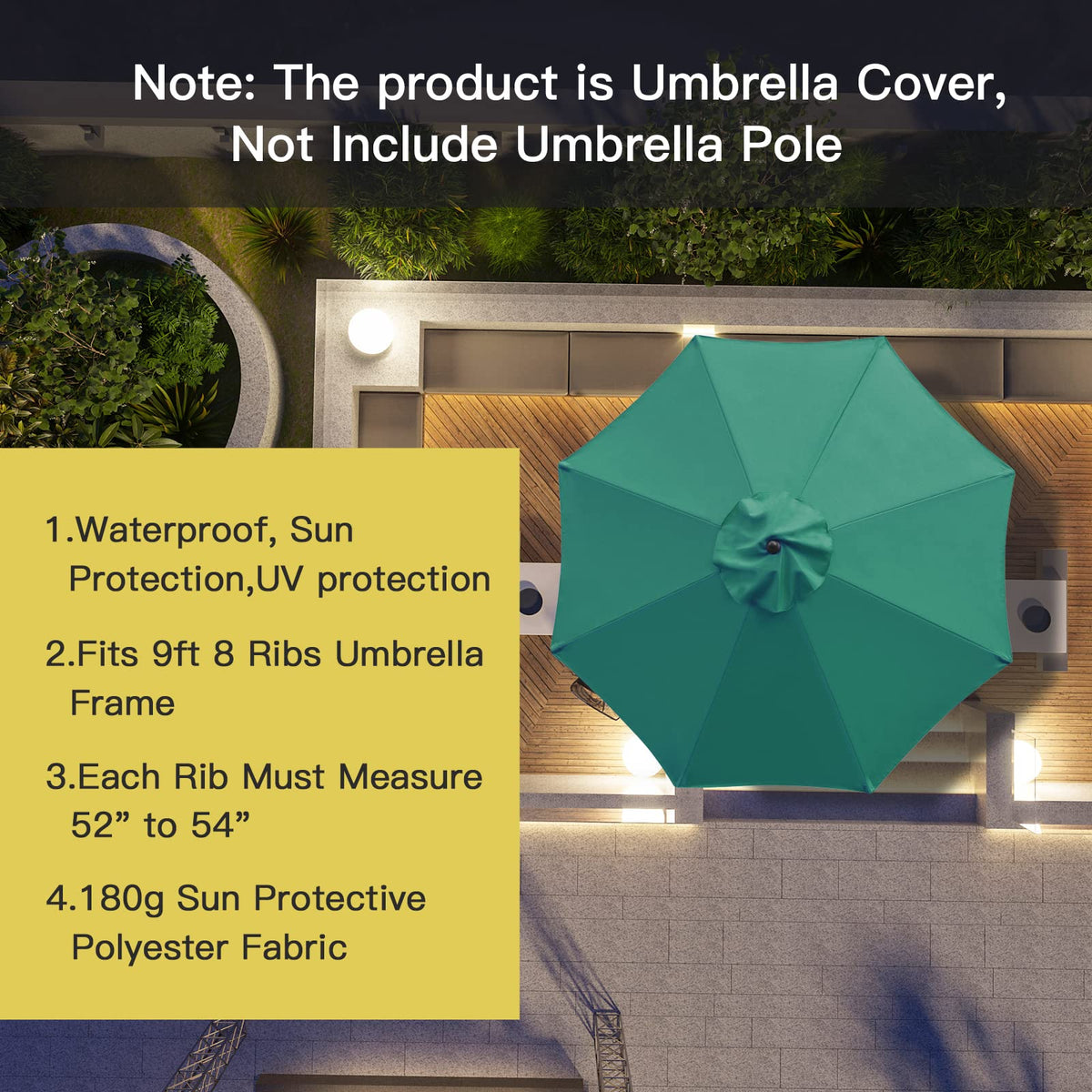 Close-up of 180g polyester fabric on Sunnyglade canopy for shade and durability