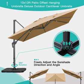 Sunnyglade 360-degree rotation with pedal enables flexible shade positioning.