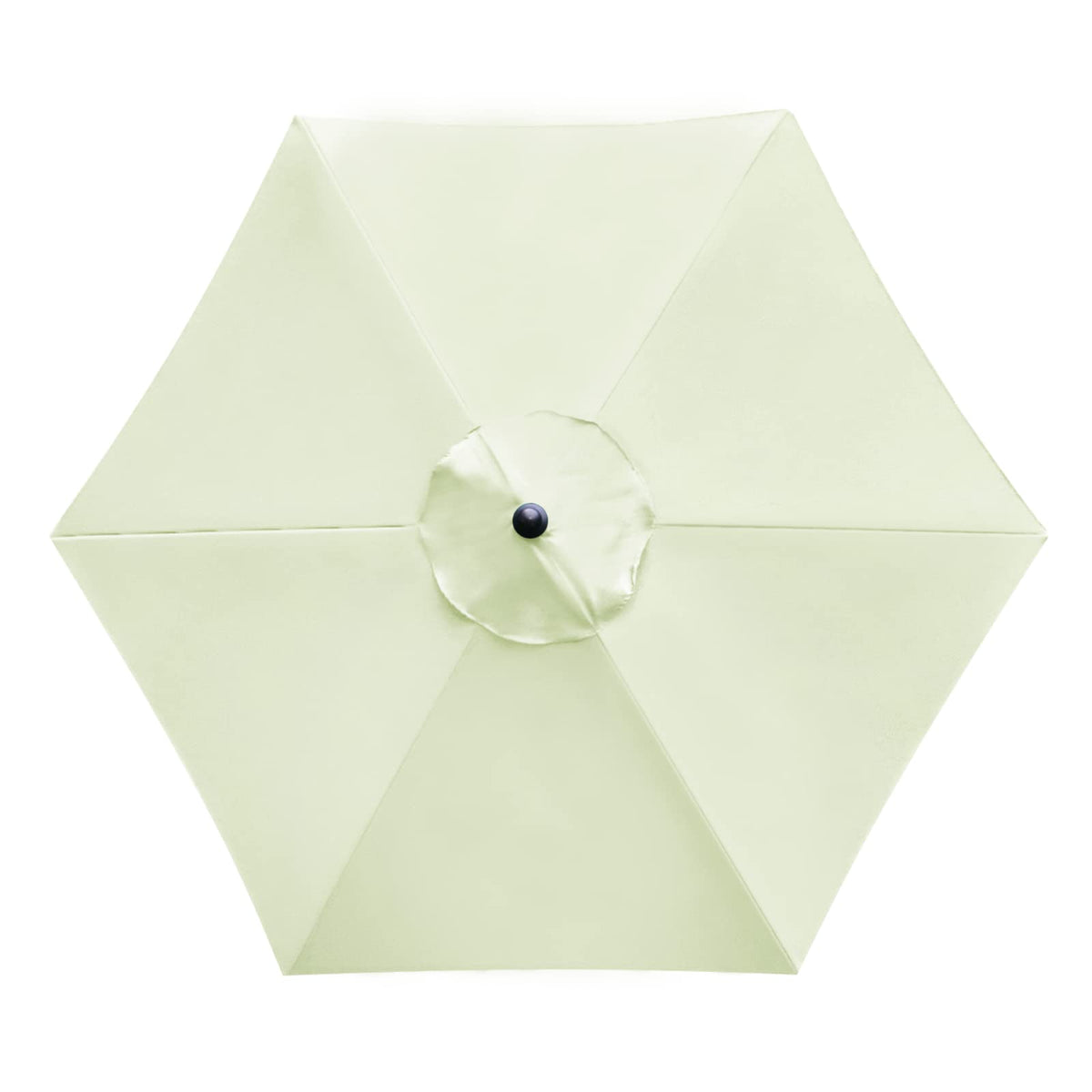 Sunnyglade 7.5ft beige umbrella canopy shields guests from sun during patio dining.
