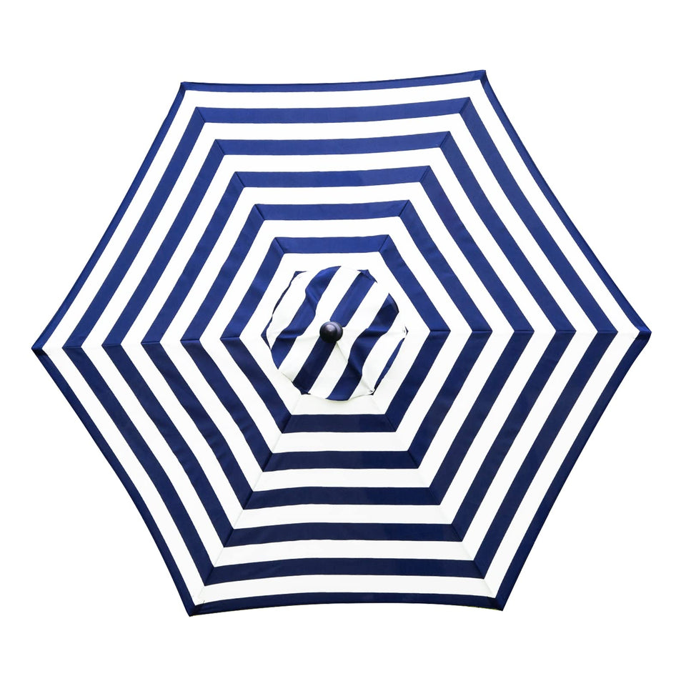 Sunnyglade 7.5ft blue-white canopy top fits 6-rib umbrellas for patio shade