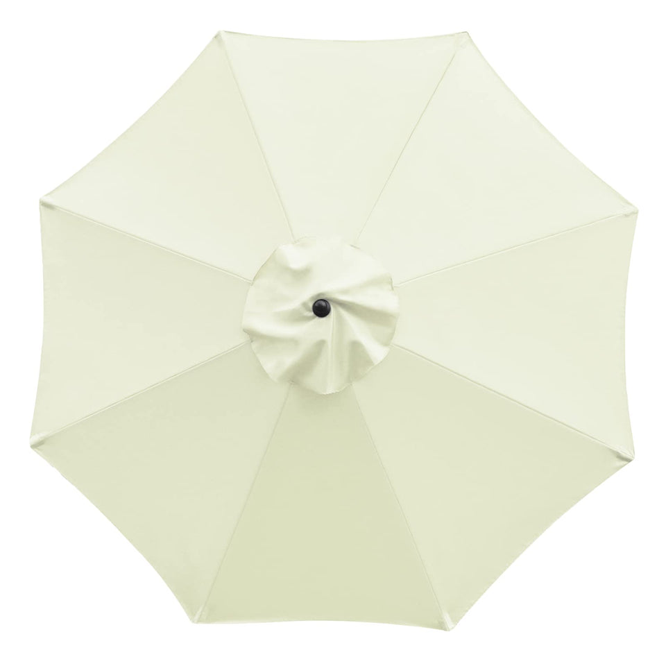 Sunnyglade 9ft beige canopy on market umbrella for replacement shade.