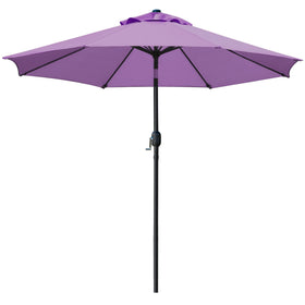 Sunnyglade 9ft patio umbrella open over outdoor table for wide shade