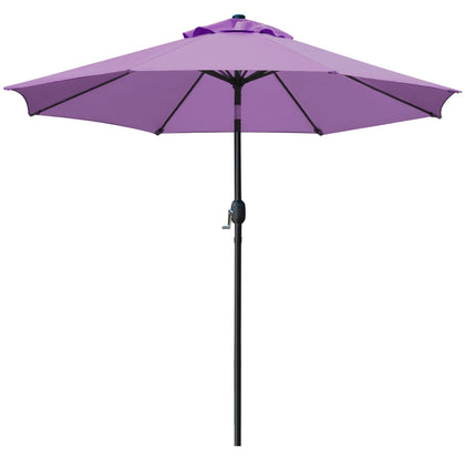 Sunnyglade 9ft patio umbrella open over outdoor table for wide shade