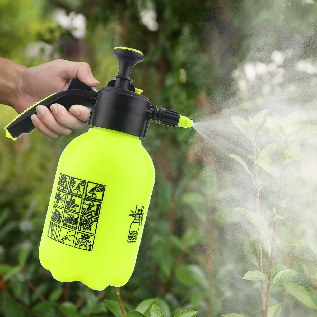 Sunnyglade adjustable nozzle enables fine mist or direct spray for plants.