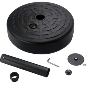Sunnyglade base includes a hand-turn knob to securely attach the umbrella.
