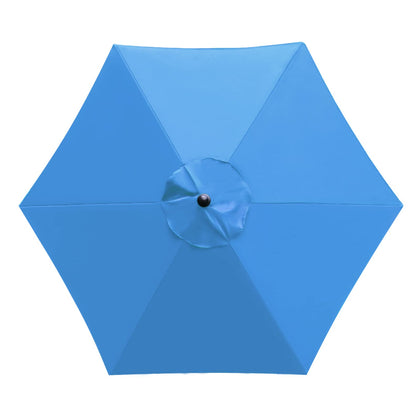 Sunnyglade blue 7.5ft umbrella canopy provides fresh shade for outdoor spaces