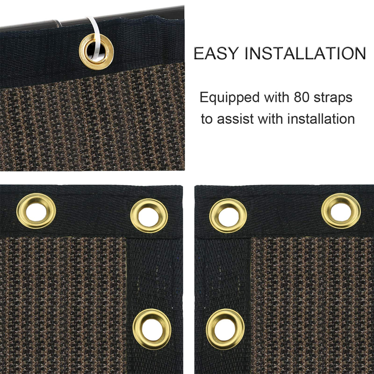 Sunnyglade breathable privacy screen lets air and water through while protecting plants.
