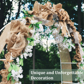 Sunnyglade burlap DIY decor table runner and wreath base for seasonal setups.
