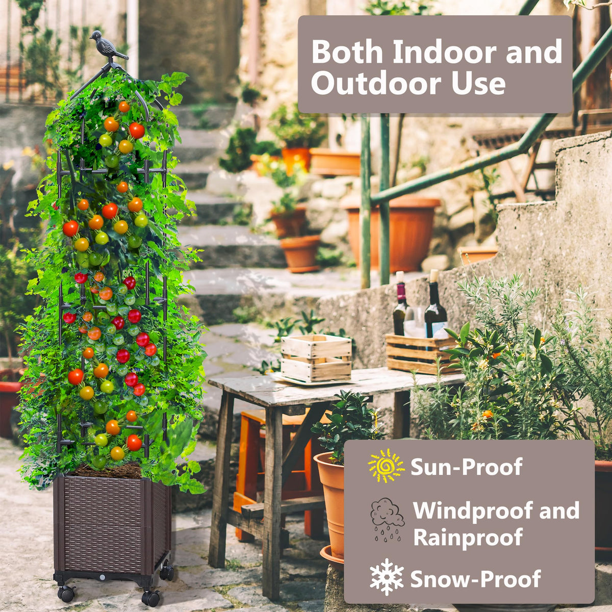 Sunnyglade expandable planter setup showing two interconnected boxes