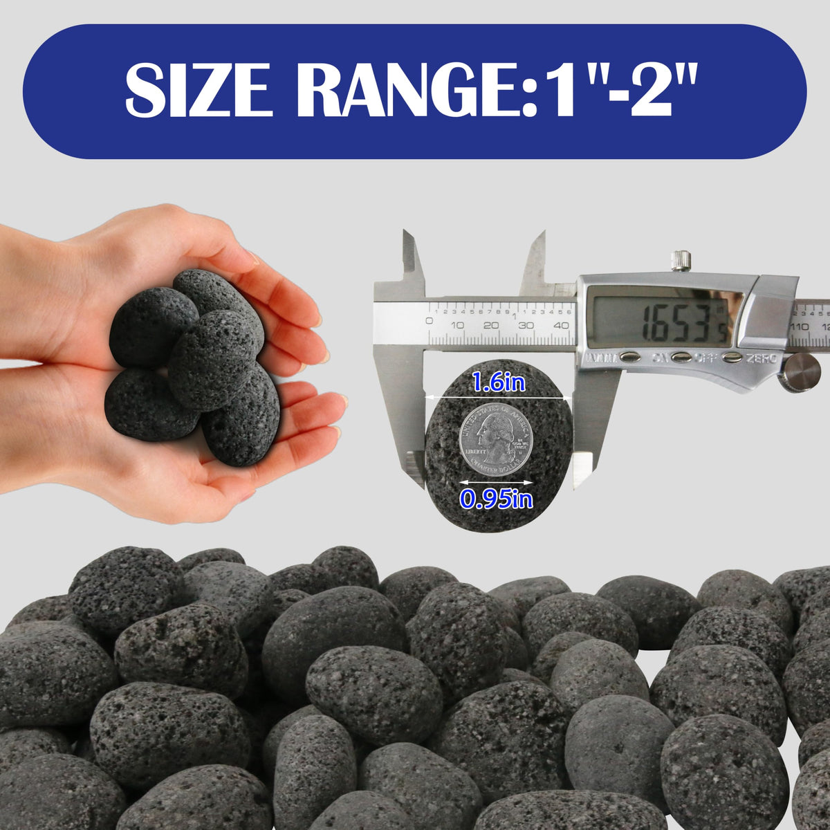 Sunnyglade lava rock fire pit stones offer high-temperature durability and stable flame.