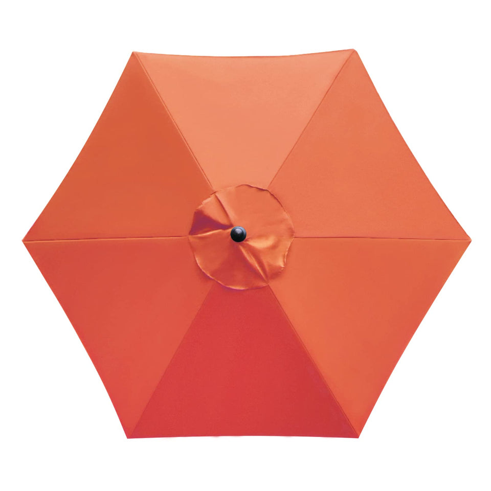 Sunnyglade orange canopy for 7.5 ft umbrellas provides vibrant shade