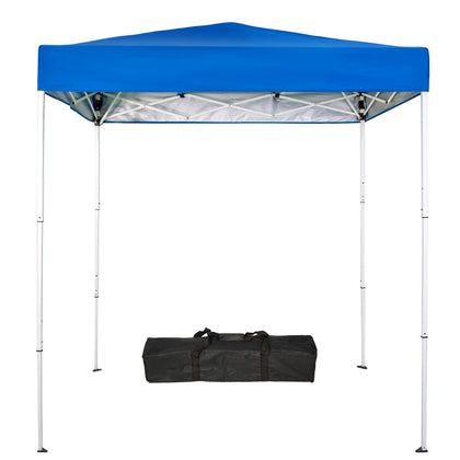 Sunnyglade pop-up canopy Royal Blue open at the beach for shade