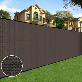 Sunnyglade privacy screen 4x50 fence cover in brown for backyard privacy.