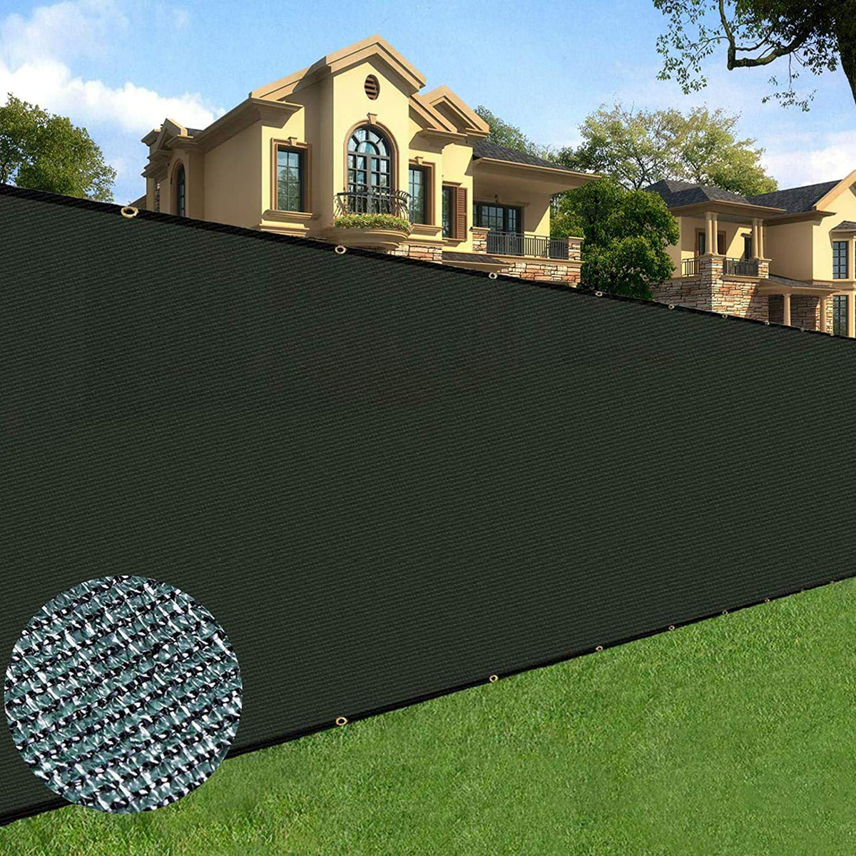Sunnyglade privacy screen full view shows private yard and shielded view from street