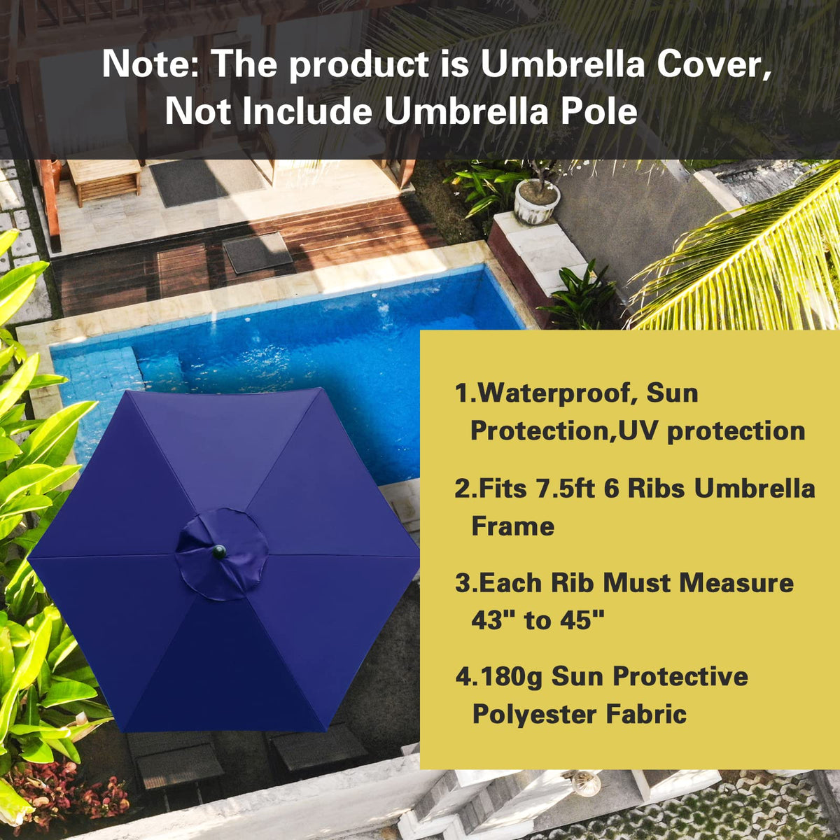 Sunnyglade removable washable canopy for quick outdoor cleaning.