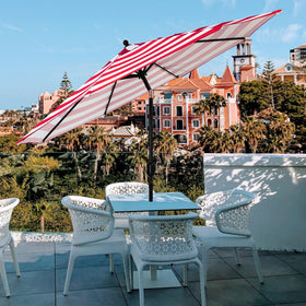 Sunnyglade 40mm aluminum pole provides durable support.