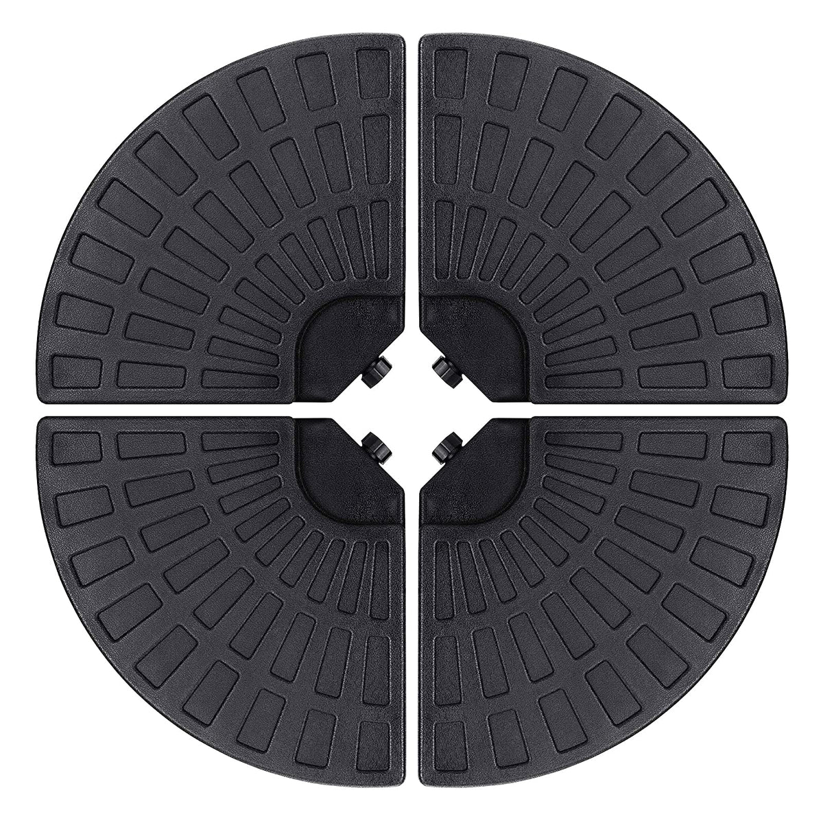 Sunnyglade umbrella base 18-9 inch fan-shape assembly provides stable cantilever support.