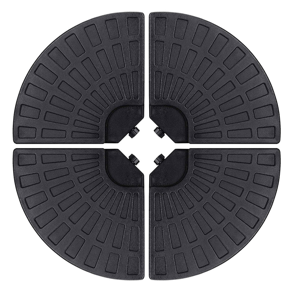Sunnyglade umbrella base 18-9 inch fan-shape assembly provides stable cantilever support.