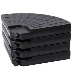 Sunnyglade water-fill four-piece base enables quick setup on tiled surfaces.
