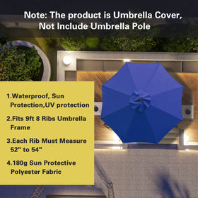 Sunnyglade universal-fit top cover mounted on a market umbrella