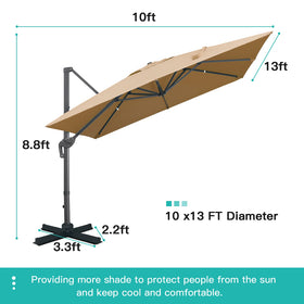 Sunnyglade waterproof fabric blocks sun rays and rain for all-day comfort.
