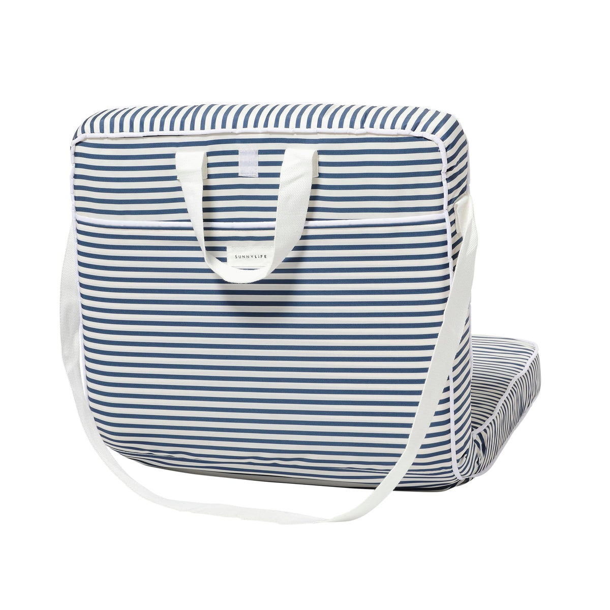 SunnyLiFE chair on pool deck, quick-dry fabric in use for poolside lounging.