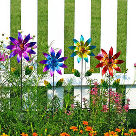 Sunnylight garden-decor pinwheels—ideal for fences, windowsills, and flower beds.