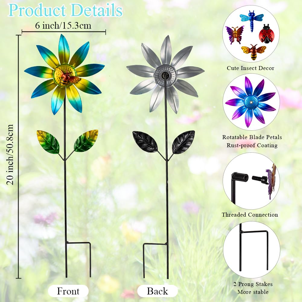 Sunnylight metal-flower-stake garden—weatherproof design for durable yard beauty.
