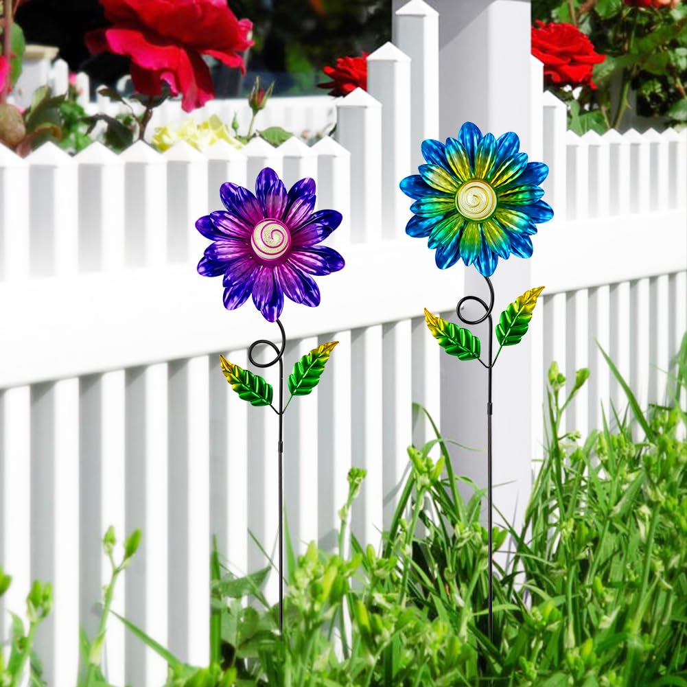 Sunnylight two-pack garden accents provide ready-made yard decor options.