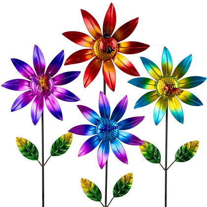 Sunnylight wind-spinner flower outdoor—dynamic garden decor for year-round whimsy.