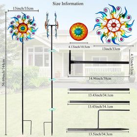 Sunnylight wind spinner shows rustproof finish that withstands sun and rain.